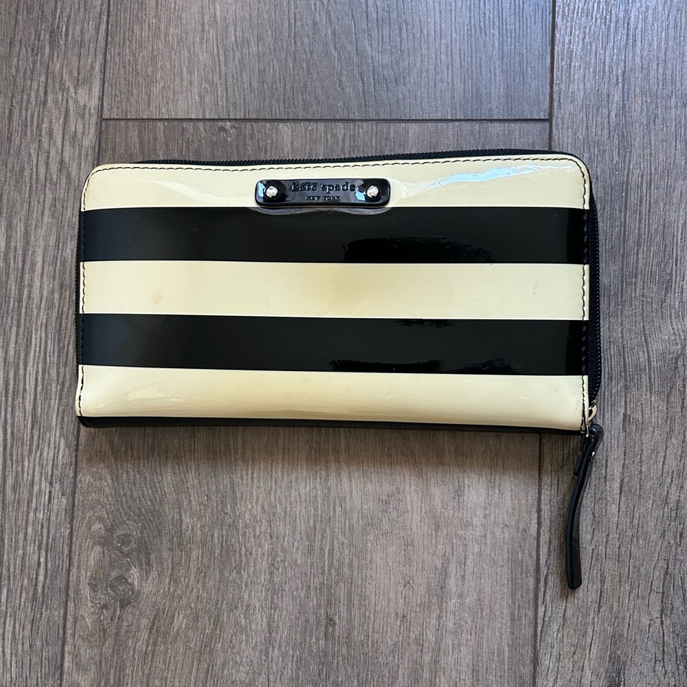 Kate Spade Patent Striped Wallet